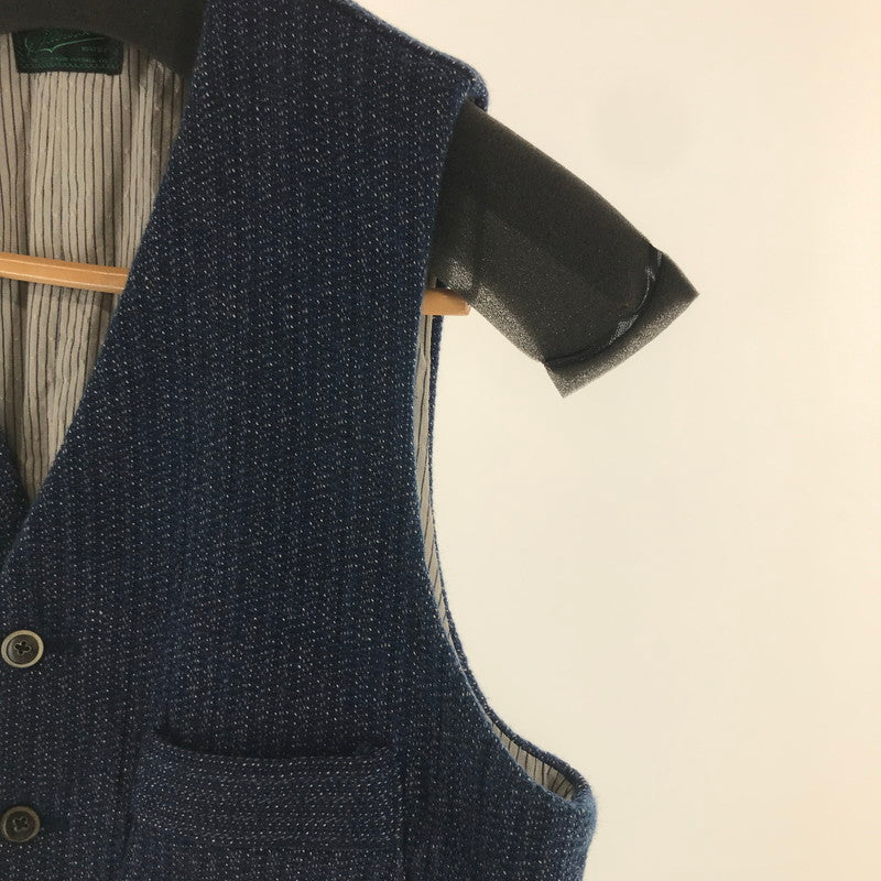 【中古品】【メンズ】 STEVENSON OVERALL スティーブンソン オーバーオール PW3-IN VEST トップス ベスト 古着 140-261002-mh-05-fuzh サイズ：38 カラー：ネイビー ツィード 万代Net店