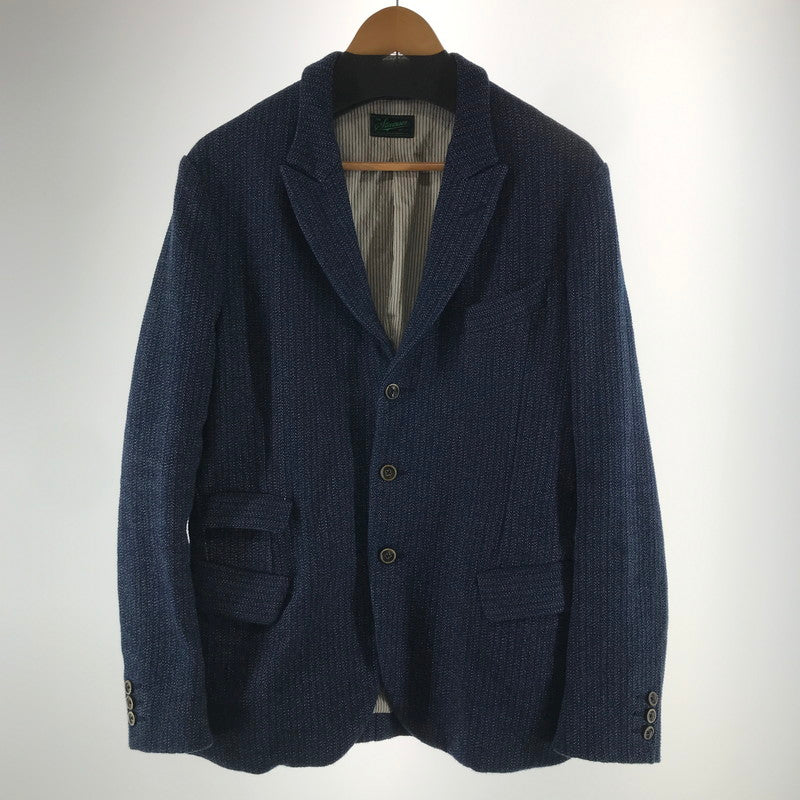 【中古品】【メンズ】 STEAVENSON OVERALL スティーブンソン オーバーオール PJ3-IN JACKET ジャケット アウター 古着 140-261002-mh-04-fuzh サイズ：38 カラー：ネイビー ツィード 万代Net店