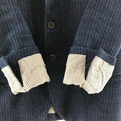 【中古品】【メンズ】 STEAVENSON OVERALL スティーブンソン オーバーオール PJ3-IN JACKET ジャケット アウター 古着 140-261002-mh-04-fuzh サイズ：38 カラー：ネイビー ツィード 万代Net店