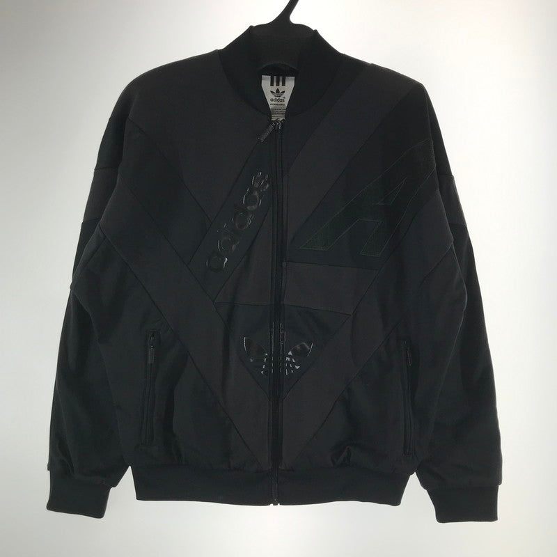 【中古品】【メンズ】 ADIDAS アディダス NYLON ナイロン ライン トラックジャケット コート アウター ジャケット 古着 148-261002-mh-02-fuzh サイズ：L カラー：ブラック 万代Net店
