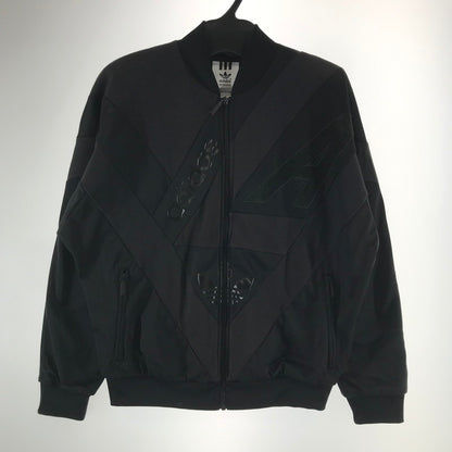【中古品】【メンズ】 ADIDAS アディダス NYLON ナイロン ライン トラックジャケット コート アウター ジャケット 古着 148-261002-mh-02-fuzh サイズ：L カラー：ブラック 万代Net店