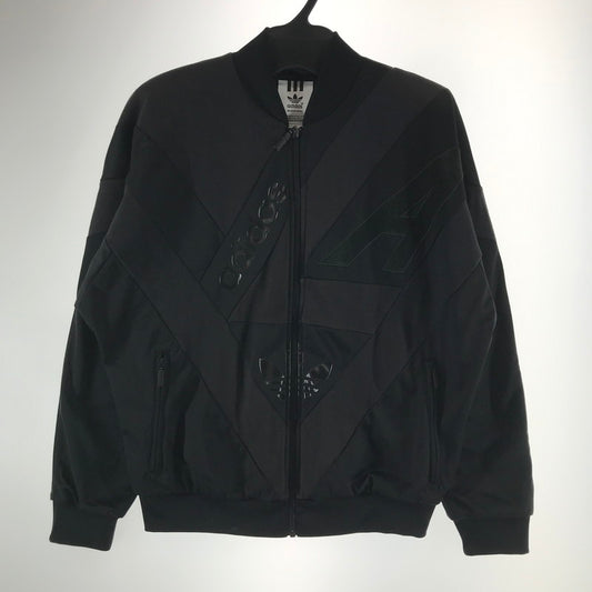 【中古品】【メンズ】 ADIDAS アディダス NYLON ナイロン ライン トラックジャケット コート アウター ジャケット 古着 148-261002-mh-02-fuzh サイズ：L カラー：ブラック 万代Net店