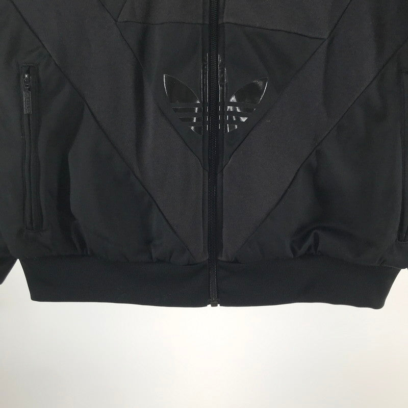 【中古品】【メンズ】 ADIDAS アディダス NYLON ナイロン ライン トラックジャケット コート アウター ジャケット 古着 148-261002-mh-02-fuzh サイズ：L カラー：ブラック 万代Net店