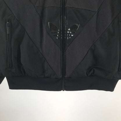 【中古品】【メンズ】 ADIDAS アディダス NYLON ナイロン ライン トラックジャケット コート アウター ジャケット 古着 148-261002-mh-02-fuzh サイズ：L カラー：ブラック 万代Net店