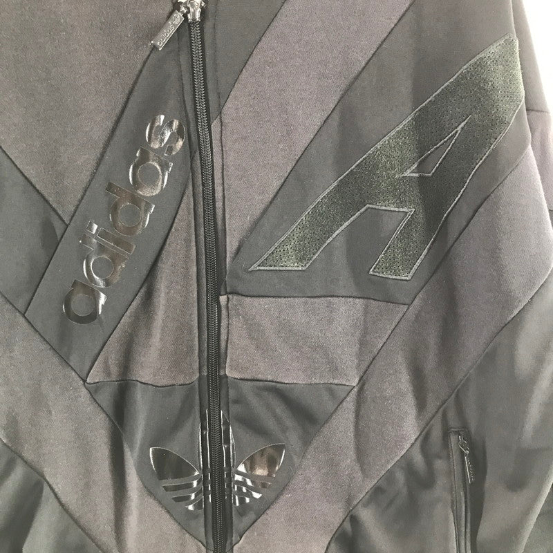 【中古品】【メンズ】 ADIDAS アディダス NYLON ナイロン ライン トラックジャケット コート アウター ジャケット 古着 148-261002-mh-02-fuzh サイズ：L カラー：ブラック 万代Net店