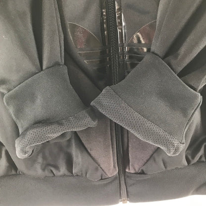 【中古品】【メンズ】 ADIDAS アディダス NYLON ナイロン ライン トラックジャケット コート アウター ジャケット 古着 148-261002-mh-02-fuzh サイズ：L カラー：ブラック 万代Net店