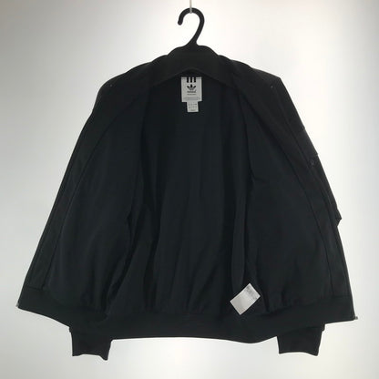 【中古品】【メンズ】 ADIDAS アディダス NYLON ナイロン ライン トラックジャケット コート アウター ジャケット 古着 148-261002-mh-02-fuzh サイズ：L カラー：ブラック 万代Net店