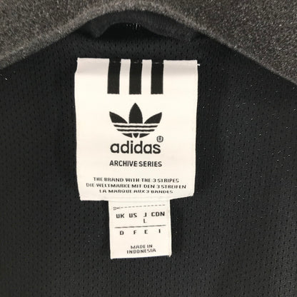 【中古品】【メンズ】 ADIDAS アディダス NYLON ナイロン ライン トラックジャケット コート アウター ジャケット 古着 148-261002-mh-02-fuzh サイズ：L カラー：ブラック 万代Net店