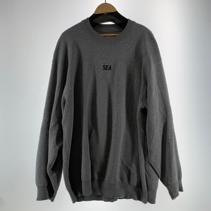 【中古品】【メンズ】 WIND AND SEA ウィンダンシー WDS-O-ESSC-24-Q1-KN-01 ニット セーター GRAY SIZE:XL ※タグ取れかかっている・毛玉・使用感あり 142-261002-io-07-fuzh サイズ：XL カラー：グレー 万代Net店
