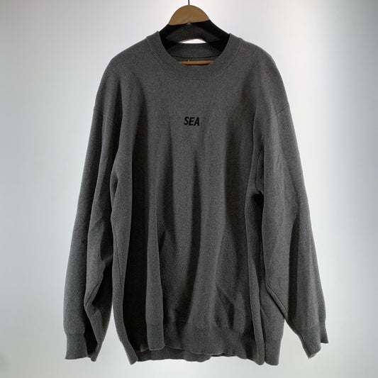 【中古品】【メンズ】 WIND AND SEA ウィンダンシー WDS-O-ESSC-24-Q1-KN-01 ニット セーター GRAY SIZE:XL ※タグ取れかかっている・毛玉・使用感あり 142-261002-io-07-fuzh サイズ：XL カラー：グレー 万代Net店