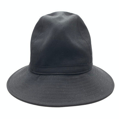 【中古品】【メンズ】 YOHJI YAMAMOTO POUR HOMME ヨウジヤマモトプールオム HAT 帽子 ウール100% 185-261003-gm-23-fuzh サイズ：4 カラー：ブラック 万代Net店