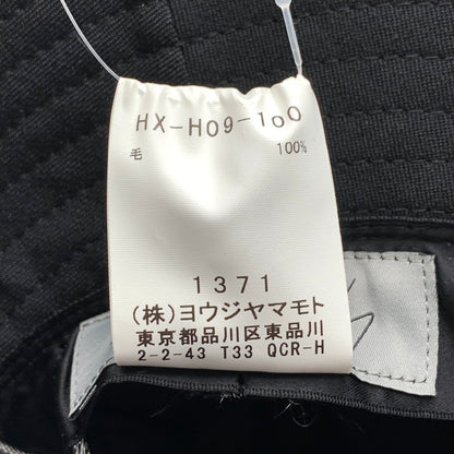 【中古品】【メンズ】 YOHJI YAMAMOTO POUR HOMME ヨウジヤマモトプールオム HAT 帽子 ウール100% 185-261003-gm-23-fuzh サイズ：4 カラー：ブラック 万代Net店