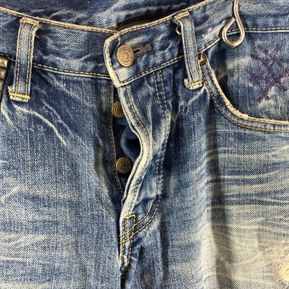 【中古品】【メンズ】 HYSTERIC GLAMOUR ヒステリックグラマー 4AP-1552 STRAIGHT PANTS ストレートパンツ ボトムス 152-261003-gm-08-fuzh サイズ：32 カラー：インディゴ 万代Net店