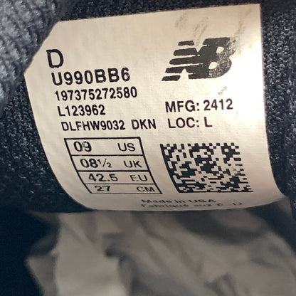 【中古品】【メンズ】 NEW BALANCE ニューバランス 990V6 U990BB6 TRIPLE BLACK トリプルブラック スニーカー 靴 162-261003-gm-05-fuzh サイズ：27cm カラー：ブラック 万代Net店