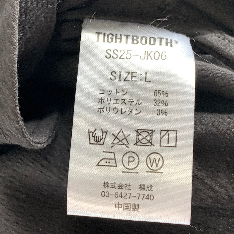 【中古品】【メンズ】 TIGHTBOOTH SS25-JK06 COLLEGE WIND SHIRT ウィンドシャツ 長袖Tシャツ カットソー ナイロントップ 142-261003-gm-12-fuzh サイズ：L カラー：ブラック 万代Net店