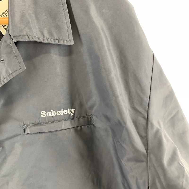 【中古品】【メンズ】 SUBCIETY サブサエティ EMBROIDERY PAOSLEY COACH JACKET コーチジャケット ブルゾン アウター 142-261003-gm-18-fuzh サイズ：L カラー：グレー 万代Net店