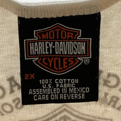 【中古品】【レディース】 HARLEY DAVIDSON ハーレーダビッドソン キャミソール タンクトップ トップス ブランド 古着 170-261003-gm-17-fuzh サイズ：2X カラー：ホワイト レッド 万代Net店