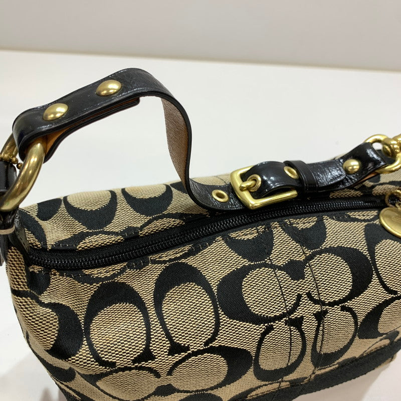 【中古品】【レディース】 COACH コーチ ミニハンドバッグ カバン バッグ かばん 鞄 ※汚れ・変色あり 180-261005-io-07-fuzh カラー：ブラック 万代Net店