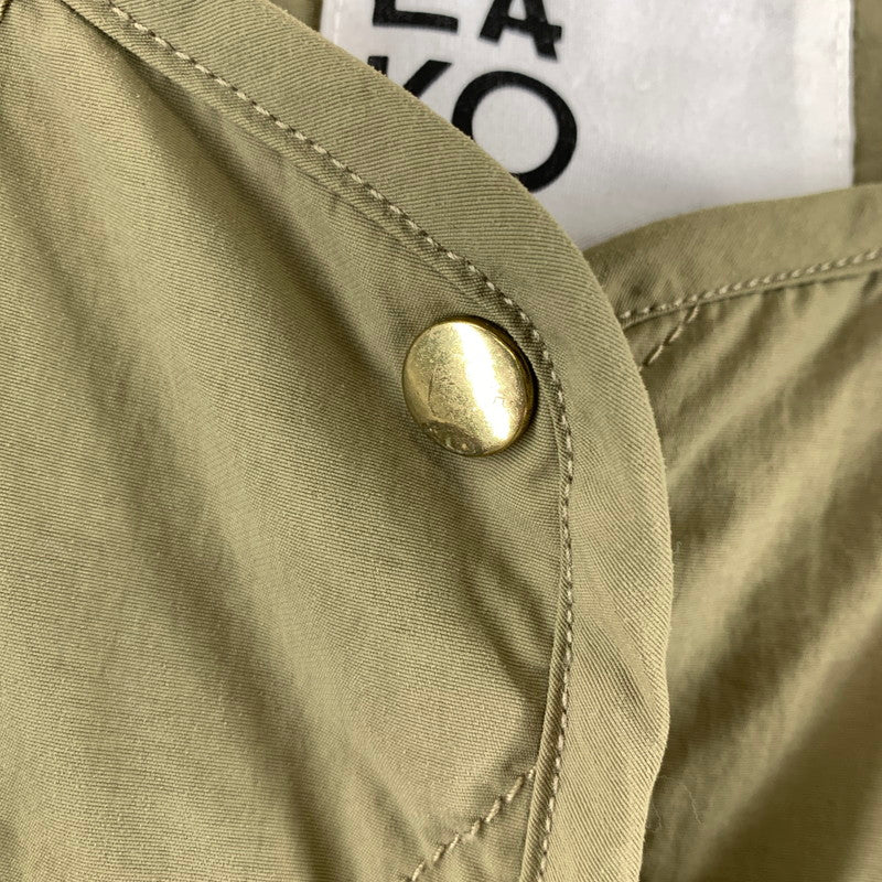 【中古品】【レディース】 LAKOLE ラコレ コート ノーカラー ダイヤキルト キルティング KHAKI アウター 上着 ※汚れ・使用感あり 169-261005-io-17-fuzh サイズ：M カラー：カーキ 万代Net店