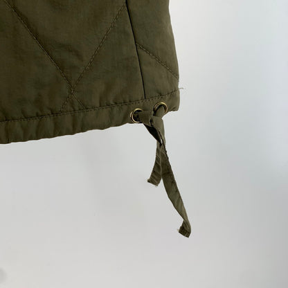 【中古品】【レディース】 LAKOLE ラコレ コート ノーカラー ダイヤキルト キルティング KHAKI アウター 上着 ※汚れ・使用感あり 169-261005-io-17-fuzh サイズ：M カラー：カーキ 万代Net店
