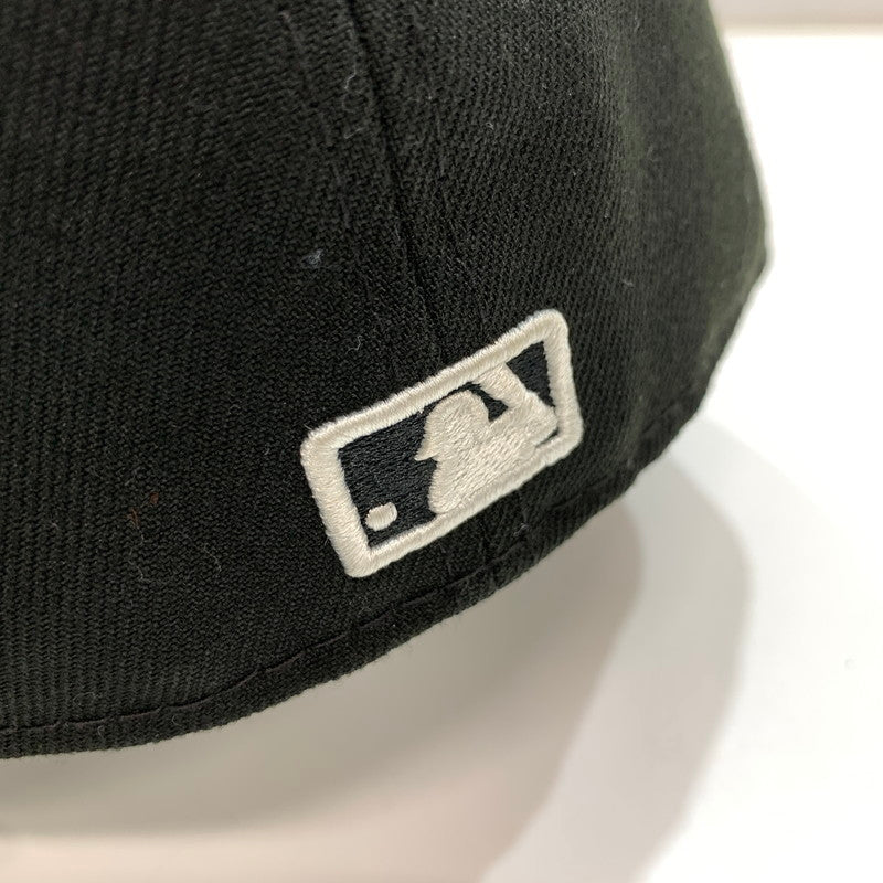 【中古品】【メンズ】 NEWERA ニューエラ 59FIFTY CAP 帽子 キャップ BLACK ※ステッカー無し 185-261005-io-03-fuzh サイズ：58.7cm カラー：ブラック 万代Net店