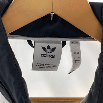 【中古品】【メンズ】 ADIDAS アディダス ナイロンジャケット ブルゾン 古着 148-261004-gm-35-fuzh サイズ：O カラー：ホワイト ブラック 万代Net店