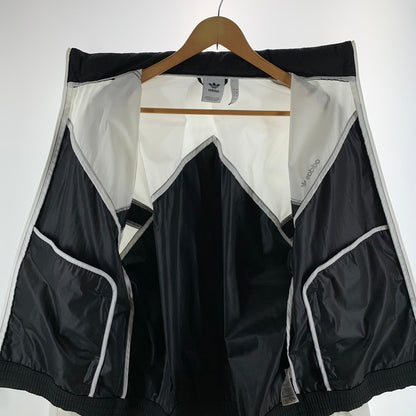 【中古品】【メンズ】 ADIDAS アディダス ナイロンジャケット ブルゾン 古着 148-261004-gm-35-fuzh サイズ：O カラー：ホワイト ブラック 万代Net店