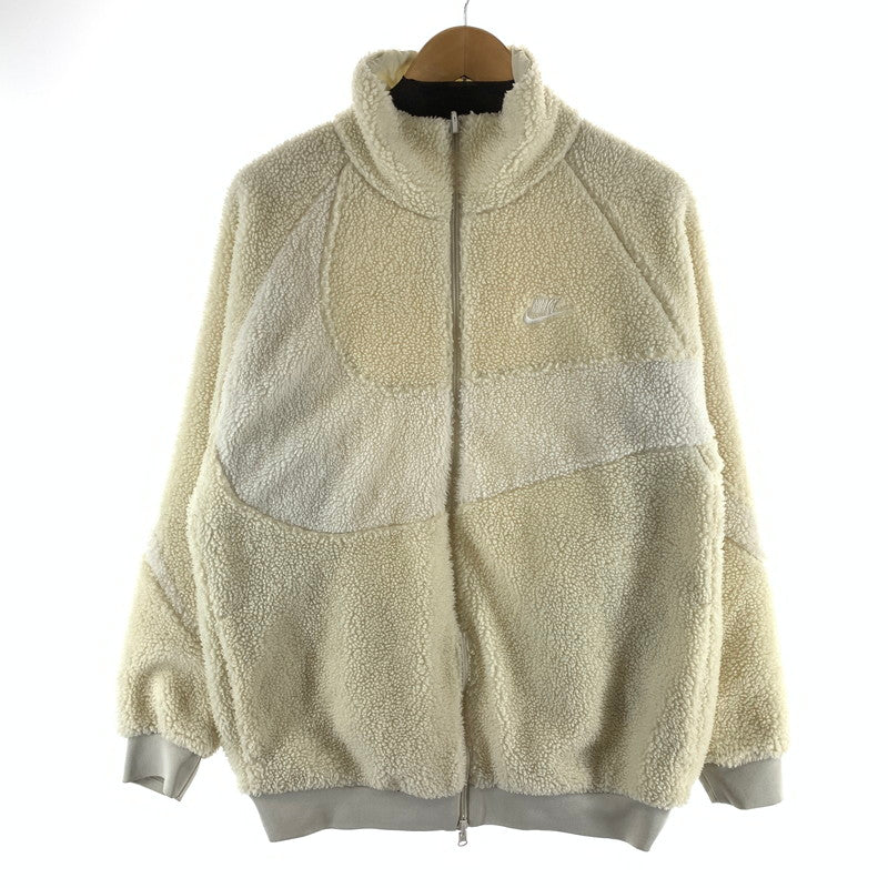 【中古品】【メンズ】 NIKE ナイキ リバーシブルボアジャケット フリース ブルゾン リバーシブル 古着 148-261004-gm-38-fuzh サイズ：L カラー：ホワイト 万代Net店