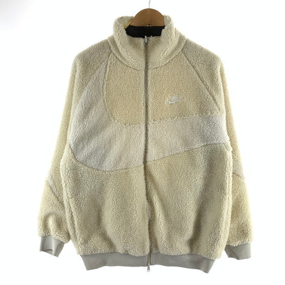【中古品】【メンズ】 NIKE ナイキ リバーシブルボアジャケット フリース ブルゾン リバーシブル 古着 148-261004-gm-38-fuzh サイズ：L カラー：ホワイト 万代Net店