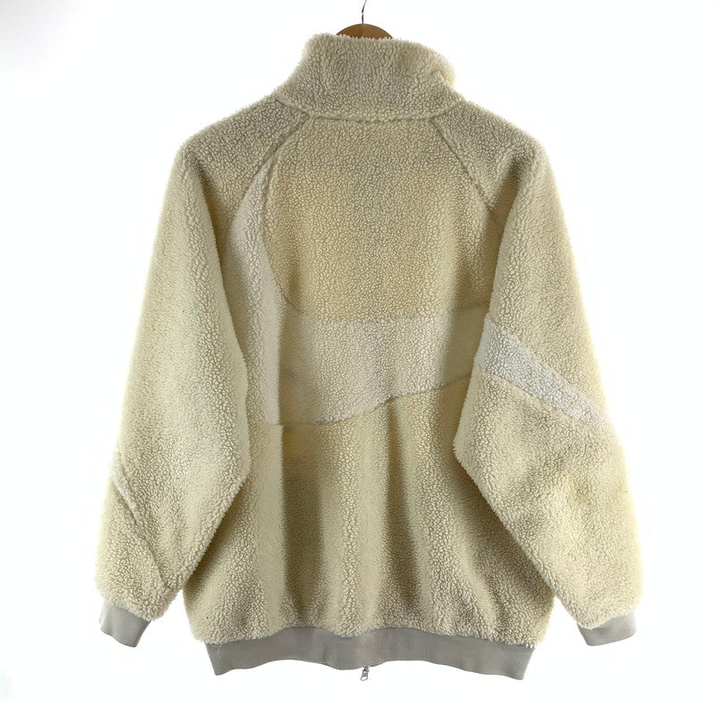 【中古品】【メンズ】 NIKE ナイキ リバーシブルボアジャケット フリース ブルゾン リバーシブル 古着 148-261004-gm-38-fuzh サイズ：L カラー：ホワイト 万代Net店