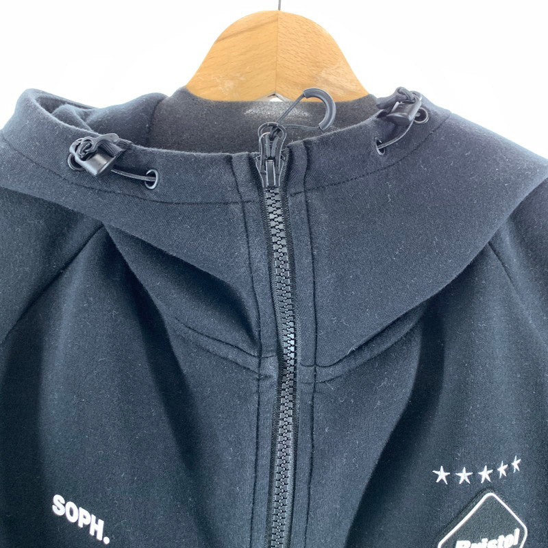 【中古品】【メンズ】 F.C.REAL BRISTOL エフシーレアルブリストル FCRB-232037 VENTILATION HOODIE ベンチレーションフーディ 上着 アウター BLACK ※汚れ(袖口)使用感あり 142-261005-io-15-fuzh サイズ：S カラー：ブラック 万代Net店