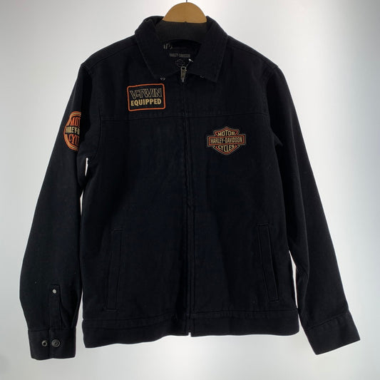 【中古品】【メンズ】 HARLEY-DAVIDSON ハーレーダビッドソン 97412-25VM ツイルジャケット アウター 上着 BLACK ※使用感あり 145-261005-io-14-fuzh サイズ：S カラー：ブラック 万代Net店
