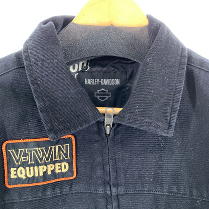 【中古品】【メンズ】 HARLEY-DAVIDSON ハーレーダビッドソン 97412-25VM ツイルジャケット アウター 上着 BLACK ※使用感あり 145-261005-io-14-fuzh サイズ：S カラー：ブラック 万代Net店
