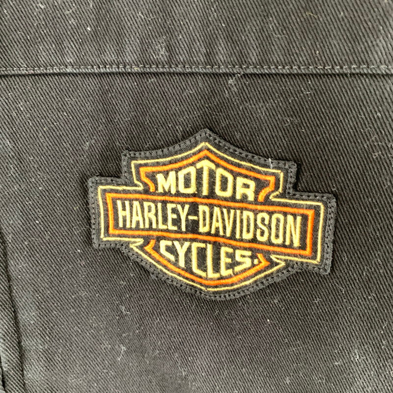 【中古品】【メンズ】 HARLEY-DAVIDSON ハーレーダビッドソン 97412-25VM ツイルジャケット アウター 上着 BLACK ※使用感あり 145-261005-io-14-fuzh サイズ：S カラー：ブラック 万代Net店