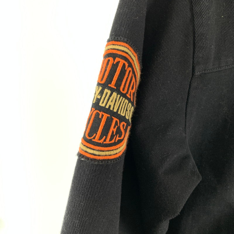 【中古品】【メンズ】 HARLEY-DAVIDSON ハーレーダビッドソン 97412-25VM ツイルジャケット アウター 上着 BLACK ※使用感あり 145-261005-io-14-fuzh サイズ：S カラー：ブラック 万代Net店