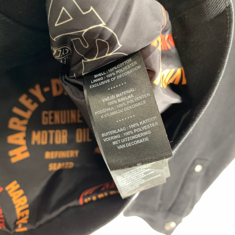 【中古品】【メンズ】 HARLEY-DAVIDSON ハーレーダビッドソン 97412-25VM ツイルジャケット アウター 上着 BLACK ※使用感あり 145-261005-io-14-fuzh サイズ：S カラー：ブラック 万代Net店