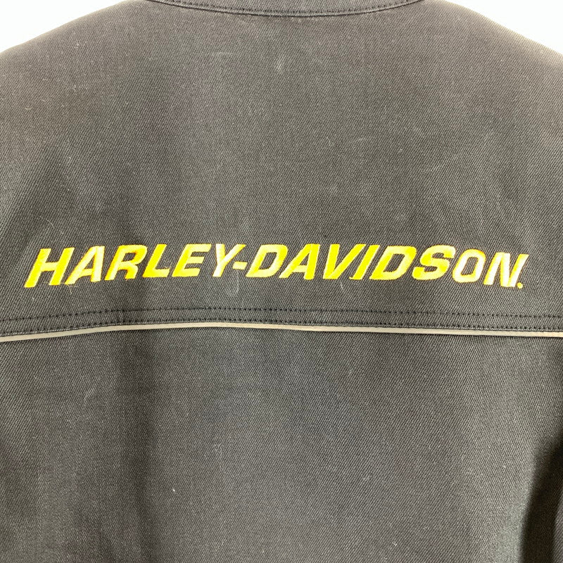 【中古品】【メンズ】 HARLEY DAVIDSON ハーレーダビッドソン RIDING JACKET BLACK ライディングジャケット ※スレあり 145-261005-io-12-fuzh サイズ：S カラー：ブラック 万代Net店