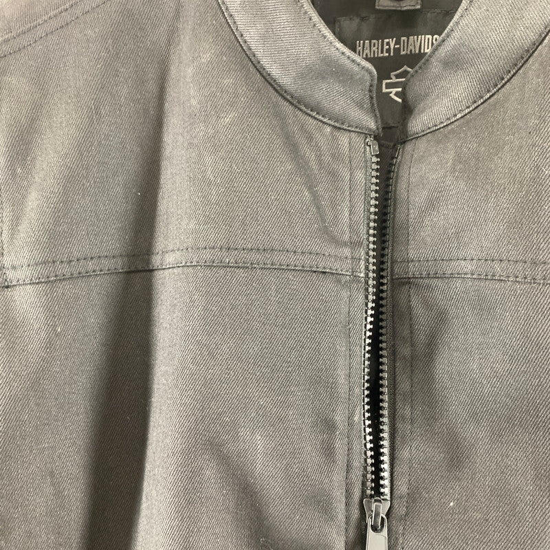 【中古品】【メンズ】 HARLEY DAVIDSON ハーレーダビッドソン RIDING JACKET BLACK ライディングジャケット ※スレあり 145-261005-io-12-fuzh サイズ：S カラー：ブラック 万代Net店