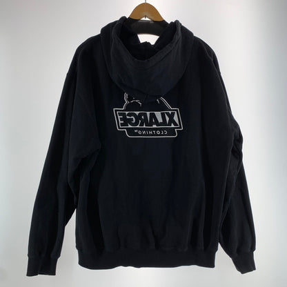 【中古品】【メンズ】 XLARGE エクストララージ 101233012008 BACKSIDE SLANTED OG ZIP HOODED SWEATSHIRT フーディー スウェットシャツ パーカー BLACK FULL ZIP 142-261005-io-16-fuzh サイズ：L カラー：ブラック 万代Net店