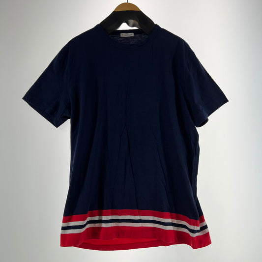 【中古品】【メンズ】 MONCLER モンクレール C10918016900 半袖Tシャツ 紺・白・赤 ボーダー 141-261006-io-13-fuzh サイズ：L カラー：紺・白・赤 万代Net店