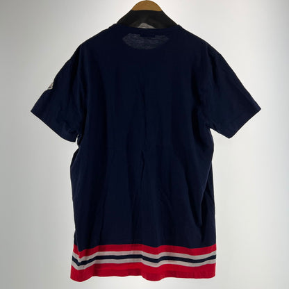 【中古品】【メンズ】 MONCLER モンクレール C10918016900 半袖Tシャツ 紺・白・赤 ボーダー 141-261006-io-13-fuzh サイズ：L カラー：紺・白・赤 万代Net店