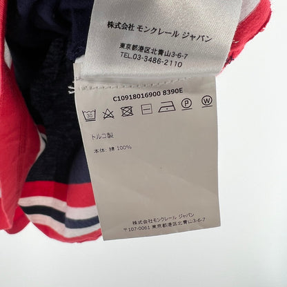 【中古品】【メンズ】 MONCLER モンクレール C10918016900 半袖Tシャツ 紺・白・赤 ボーダー 141-261006-io-13-fuzh サイズ：L カラー：紺・白・赤 万代Net店