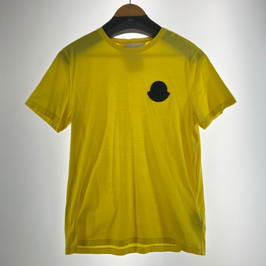 【中古品】【メンズ】 MONCLER モンクレール E10918045500 半袖Tシャツ YELLOW ワッペン トップス ※汚れあり 141-261006-io-10-fuzh サイズ：M カラー：イエロー 万代Net店