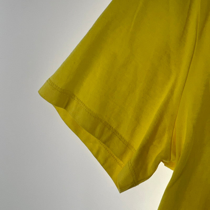 【中古品】【メンズ】 MONCLER モンクレール E10918045500 半袖Tシャツ YELLOW ワッペン トップス ※汚れあり 141-261006-io-10-fuzh サイズ：M カラー：イエロー 万代Net店