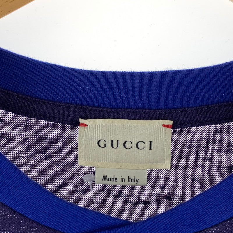 【中古品】【レディース】 GUCCI グッチ 半袖Tシャツ カットソー ブランド 古着 170-261004-gm-28-fuzh サイズ：12 カラー：パープル 万代Net店