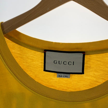 【中古品】【メンズ】 GUCCI グッチ 493117 XJCCS 半袖Tシャツ カットソー ブランド 古着 141-261004-gm-26-fuzh サイズ：S カラー：イエロー 万代Net店