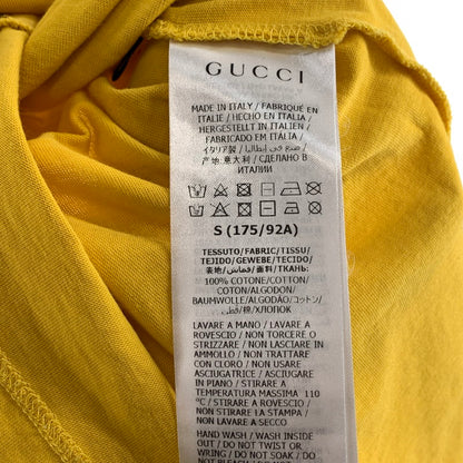 【中古品】【メンズ】 GUCCI グッチ 493117 XJCCS 半袖Tシャツ カットソー ブランド 古着 141-261004-gm-26-fuzh サイズ：S カラー：イエロー 万代Net店