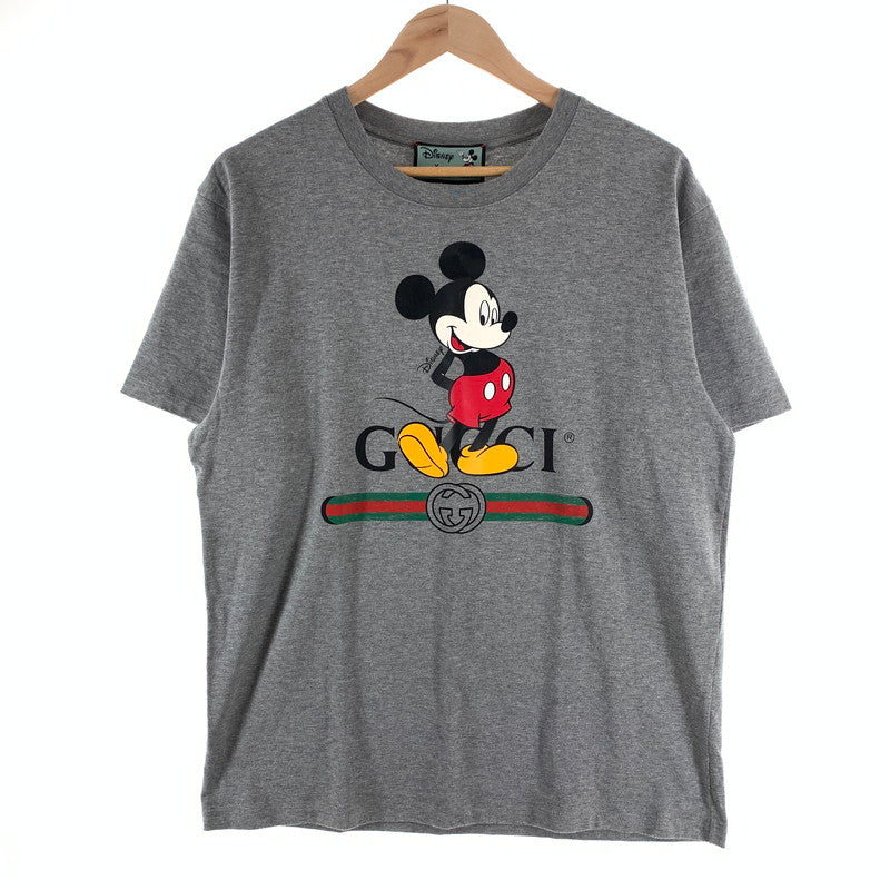 【中古品】【メンズ】 GUCCI グッチ×DISNEY ディズニー 565806 XJB67 半袖Tシャツ カットソー ブランド 古着 141-261004-gm-27-fuzh サイズ：S カラー：グレー 万代Net店