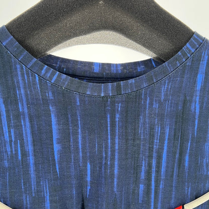 【中古品】【メンズ】 FENDI フェンディ FY0626 A5CA 半袖Tシャツ BLUE.NAVY BLUE.顔 ※べたつきあり 141-261006-io-12-fuzh サイズ：44 カラー：ブルーネイビー 万代Net店