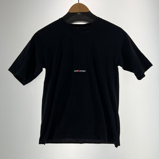 【中古品】【メンズ】 SAINT LAURENT サンローラン TP13 460876 LOGO T-SHIRT ロゴTシャツ 半袖 BLACK ※首タグ取れかかっている 141-261006-io-11-fuzh サイズ：XS カラー：ブラック 万代Net店